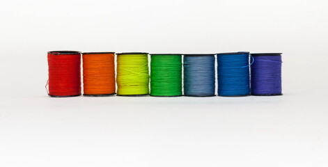 A set of colored yarn 
