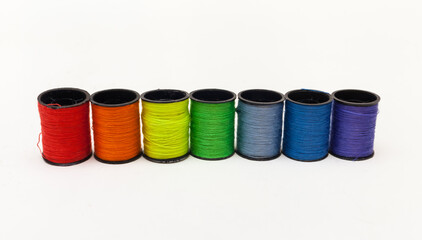 A set of colored yarn 
