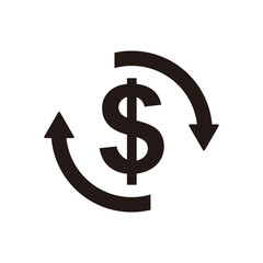 Money Exchange Convert Icon Vector