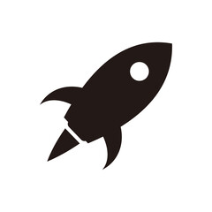 Fototapeta premium Rocket, Space, Launch, Fly, Start up and turbo Vector Icon or Logo Design Template