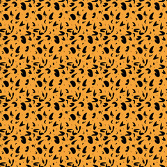 Seamless pattern in black abstract spots. Simple background for textile, wallpaper, pattern fills, covers, surface, print, gift wrap, scrapbooking, decoupage.