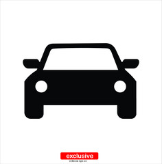 Car icon.Flat design style vector illustration for graphic and web design.