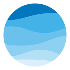 Blue zigzag wave line vector illustration. Aque graphic, abstract background.  Modern flat design