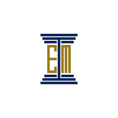 em logo design vector icon