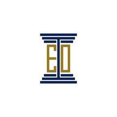 eo logo design vector icon
