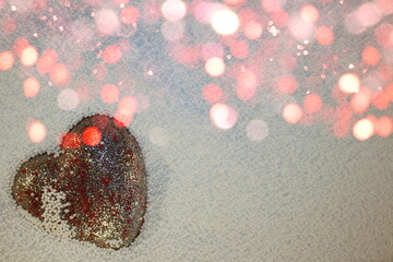 beautiful shiny heart on a white background 
