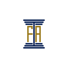 fa logo design vector icon