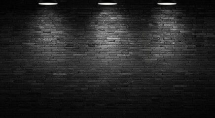 The black wall surface uses a lot of bricks. or old black brick wall abstract pattern. Put together...