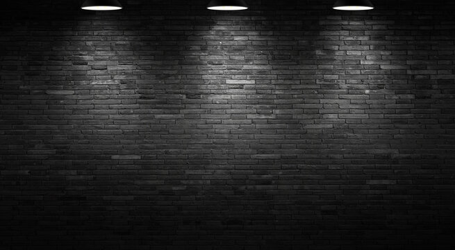 The black wall surface uses a lot of bricks. or old black brick wall abstract pattern. Put together beautifully dark background.