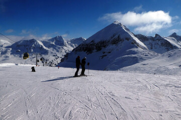 Abfahrt von der Zehnerkarspitze in Obertauern