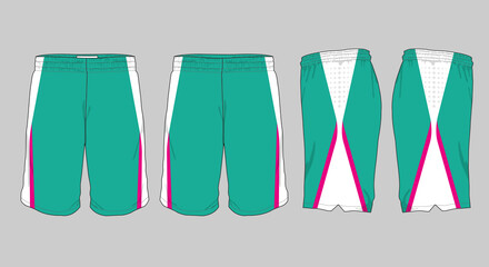 Basketball sports short template apparel