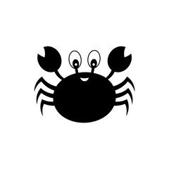 cute crab silhouette vector