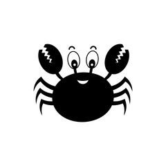 cute crab silhouette vector