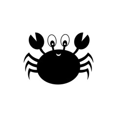 cute crab silhouette vector