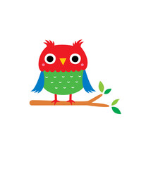 cute little owl graphic vector