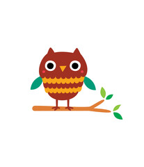 cute little owl graphic vector