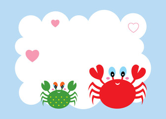 cute crab happy mother's day greeting card