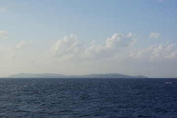 Obraz premium seaside view samar island from san bernardino strait ferry 12
