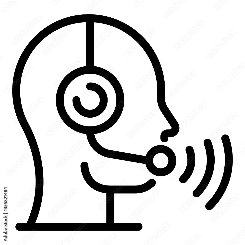 Poster bank operator icon. outline bank operator vector icon for web design isolated on white background