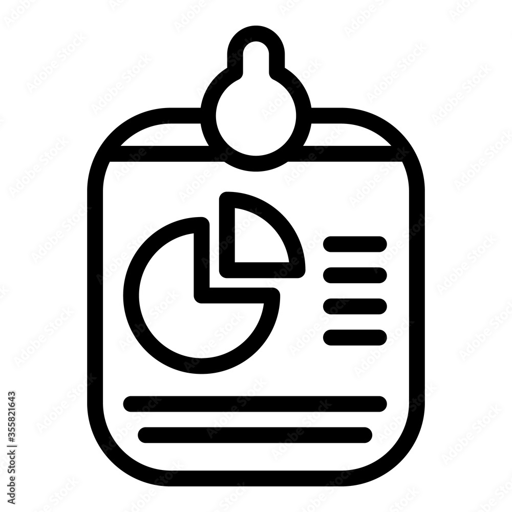 Poster credit report icon. outline credit report vector icon for web design isolated on white background