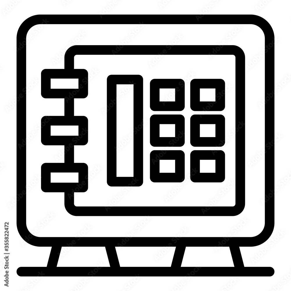 Poster safe box icon. outline safe box vector icon for web design isolated on white background