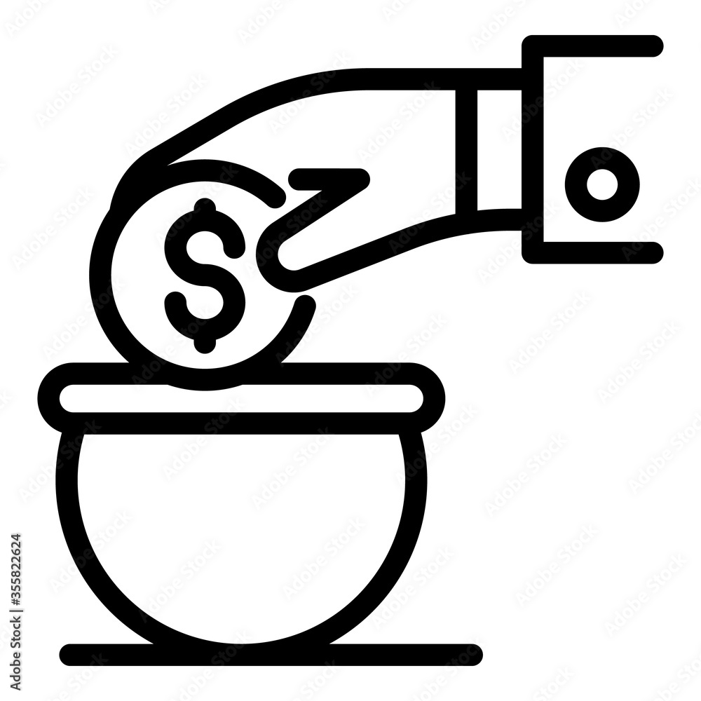 Poster save money icon. outline save money vector icon for web design isolated on white background