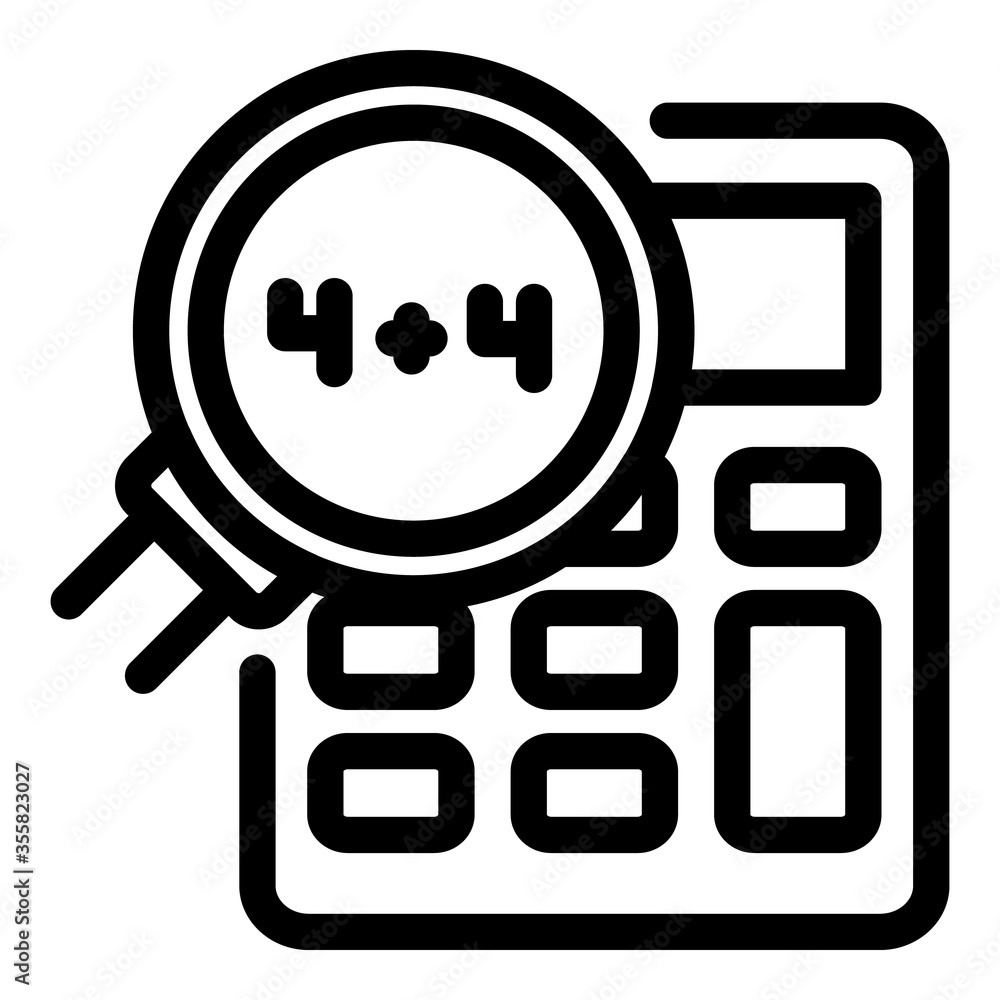 Poster calculator operation icon. outline calculator operation vector icon for web design isolated on white