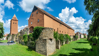 Fototapeta na wymiar Jurisics Castle, named after Croatian nobleman Nikola Jurišić (Hungarian: Miklós Jurisics) is located in Kőszeg, Hungary.