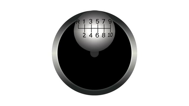 マニュアル10速ギアの変速アニメーション