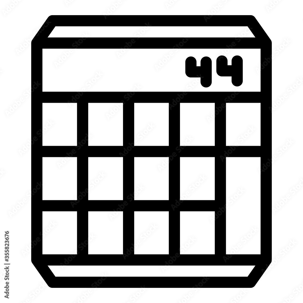 Poster electronic calculator icon. outline electronic calculator vector icon for web design isolated on whi