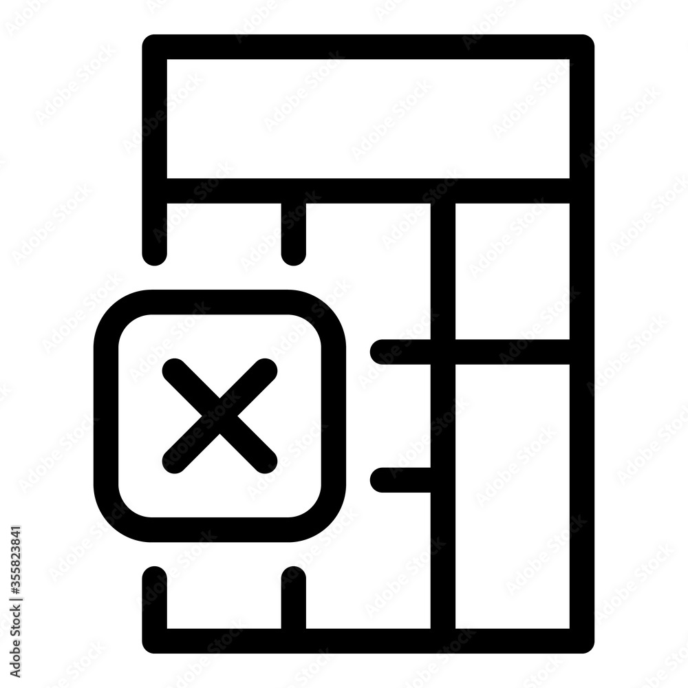 Poster school calculator icon. outline school calculator vector icon for web design isolated on white backg