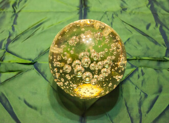 Obraz na płótnie Canvas Glass globe with bubbles