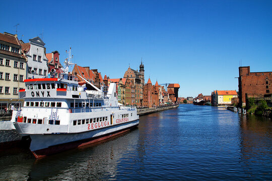 GDANSK, POLAND - JUNE 30: City of Gdansk, EURO 2012 Championship organizer visited by many tourists and football fans. June 30, 2012 in Gdansk, Poland.