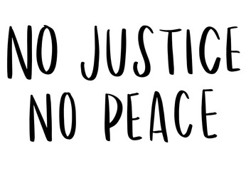 No justice no peace | Lettering SVG | Black Lives Matter Quote