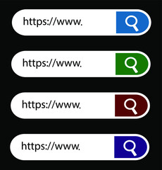 Fototapeta premium Search Bar Flat Design elements