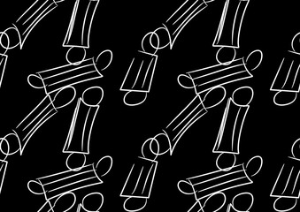 Pattern and seamless of masks drawing  