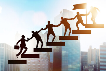 Concept of mentoship and support in business