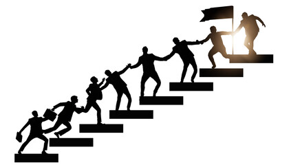 Concept of mentoship and support in business