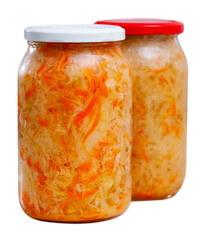 Sauerkraut in glass jar