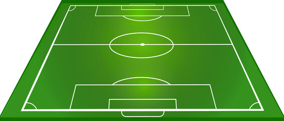 soccer field perspective vector realistic