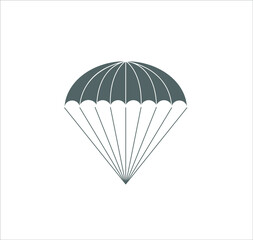Parachute icon vector on white backgorund