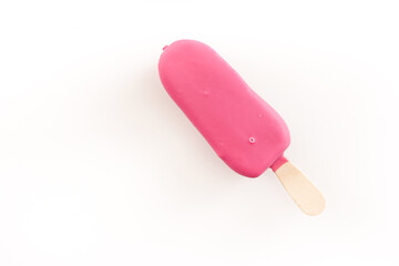 Ice cream and white background