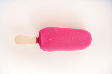 Ice cream and white background