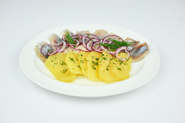 A plate of food on a table