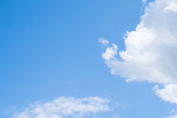 Błękitne niebo z białymi chmurami