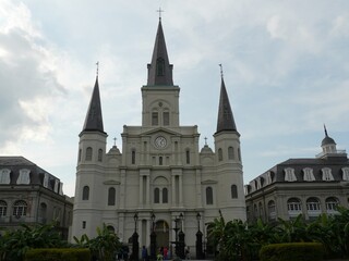 Fototapeta na wymiar St. Louis Cathedral at the Jackson Square in New Orleans, Louisiana