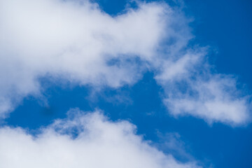 Błękitne niebo z białymi chmurami