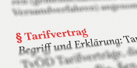 Tarifvertrag im Buch