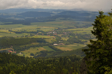 Naklejka premium view from the top of the mountain