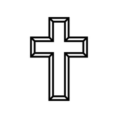Cross religion icon vector